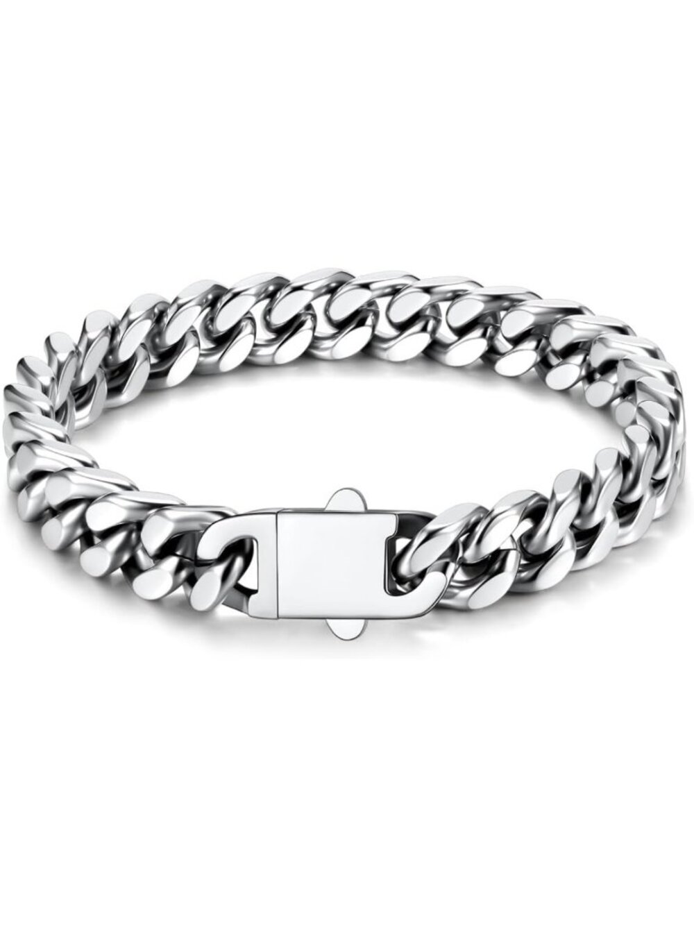 Stylish Stainless Steel Cuban Link Bracelets for Men - 5/7/9/12MM Width Options
